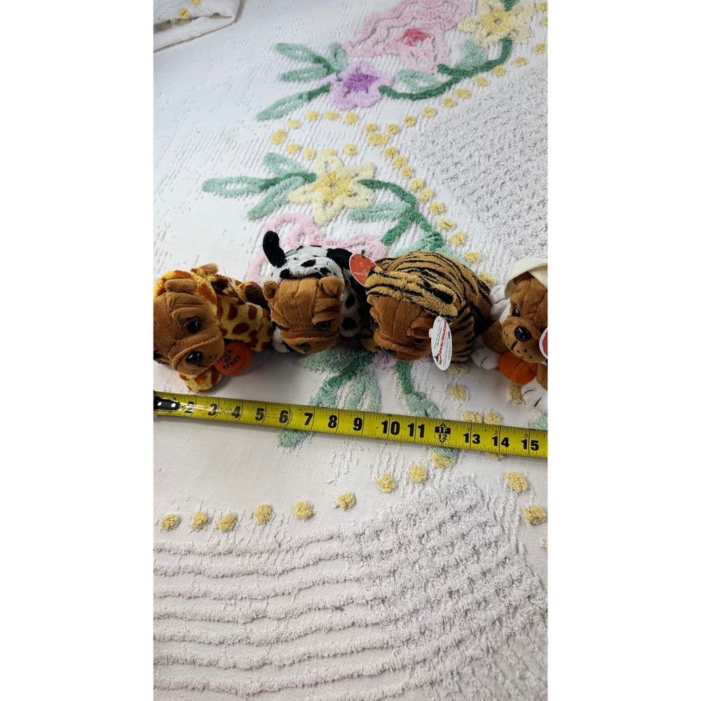 March of Dimes vtg Halloween Shar-Pei Plush Dog Set Dalmatian Giraffe Ghost Tige - Picture 12 of 13